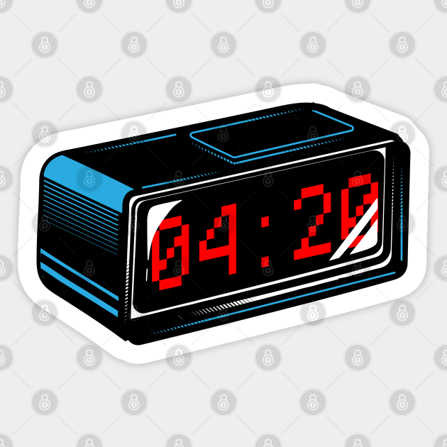 420 CLOCK 420 Sticker TeePublic